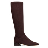 DOLORES KNEE-HIGH Dark Brown Suede - Donald Pliner Boots