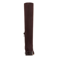 DOLORES KNEE-HIGH Dark Brown Suede - Donald Pliner Boots
