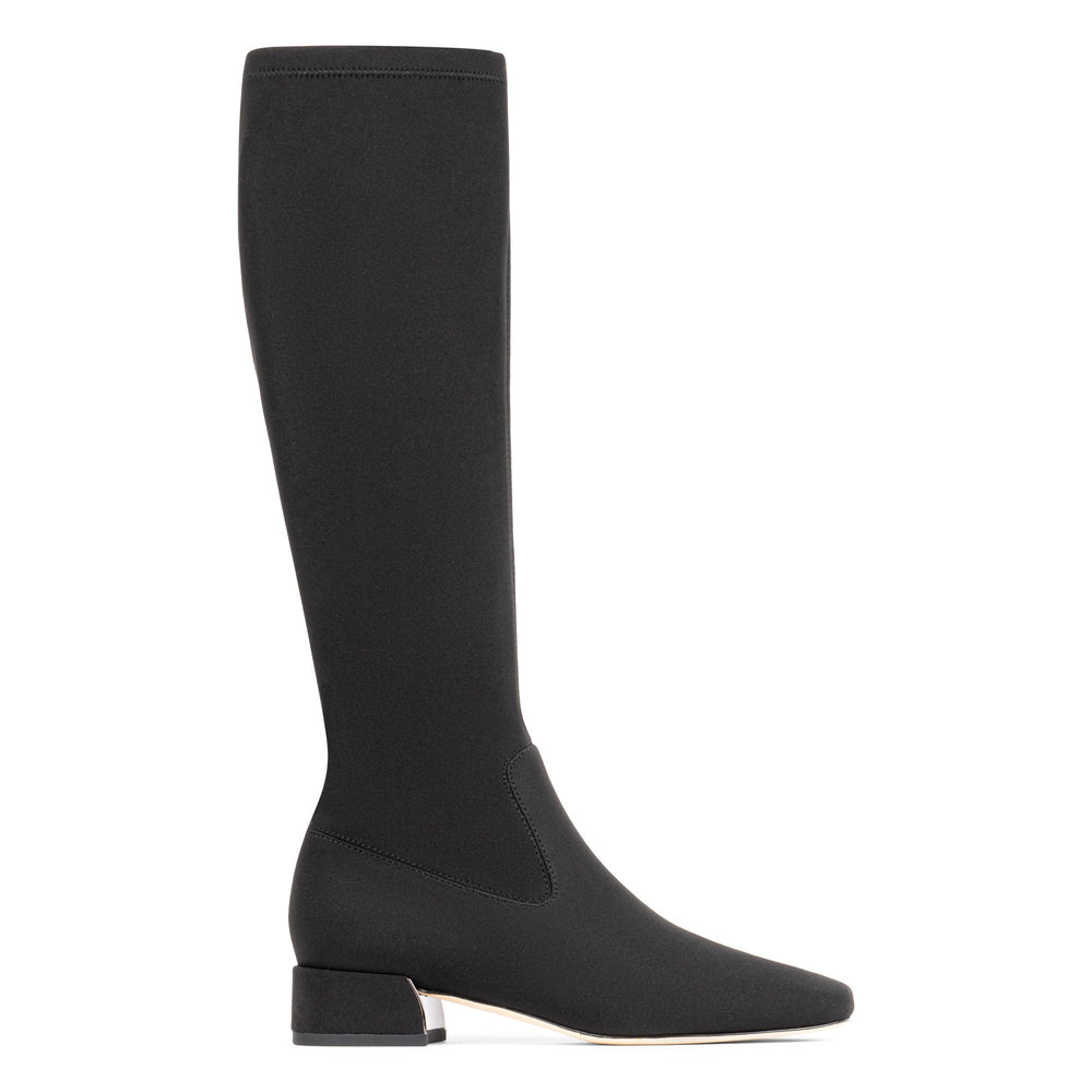 DOLORES KNEE-HIGH Black Crepe - Donald Pliner Boots