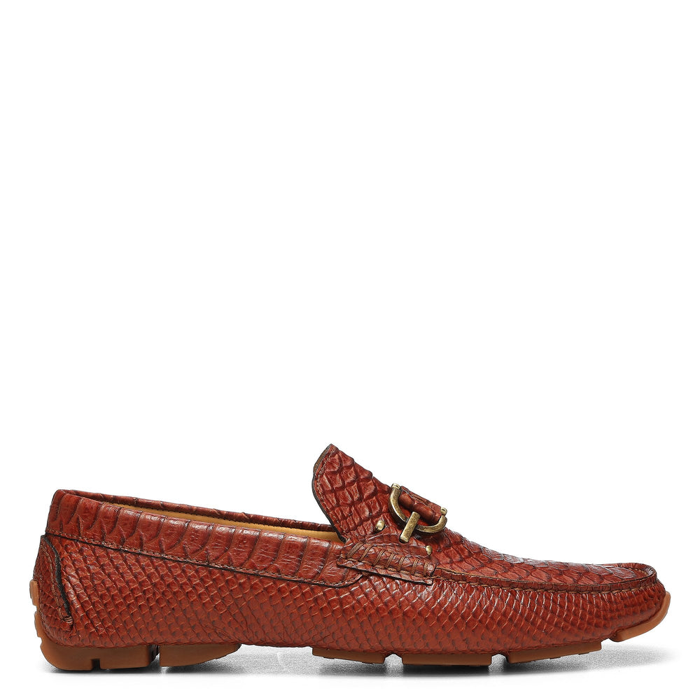DACIO DRIVER Cognac Snake - Donald Pliner Casual