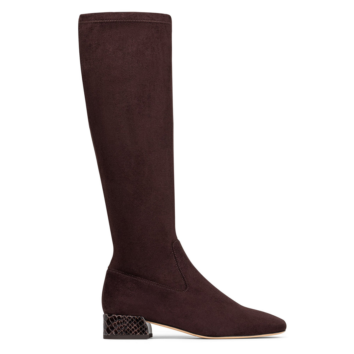 DOLORES KNEE-HIGH Dark Brown Suede - Donald Pliner Boots