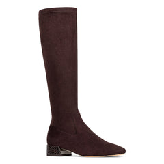 DOLORES KNEE-HIGH Dark Brown Suede - Donald Pliner Boots