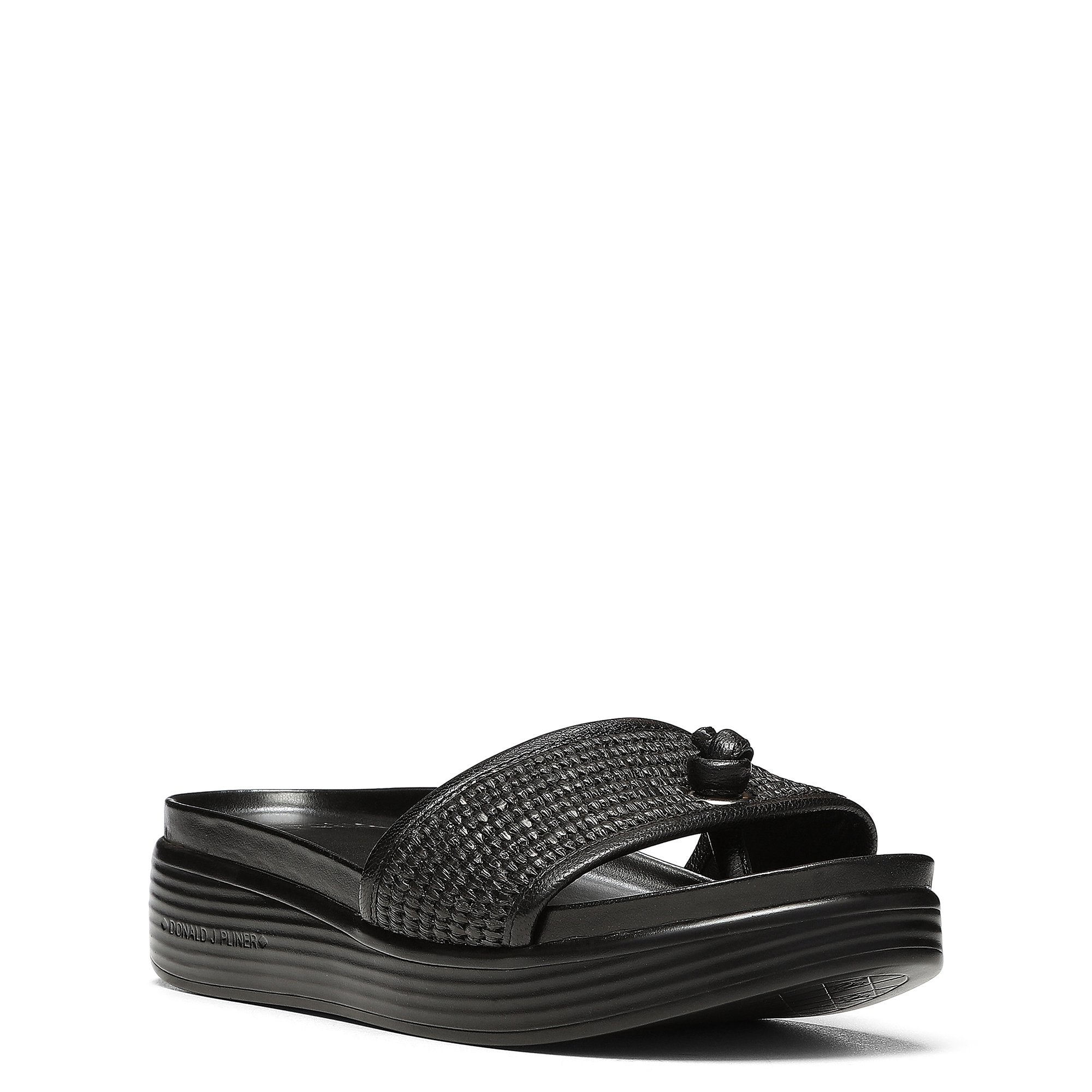 FARRAH Black Raffia - Donald Pliner Casual