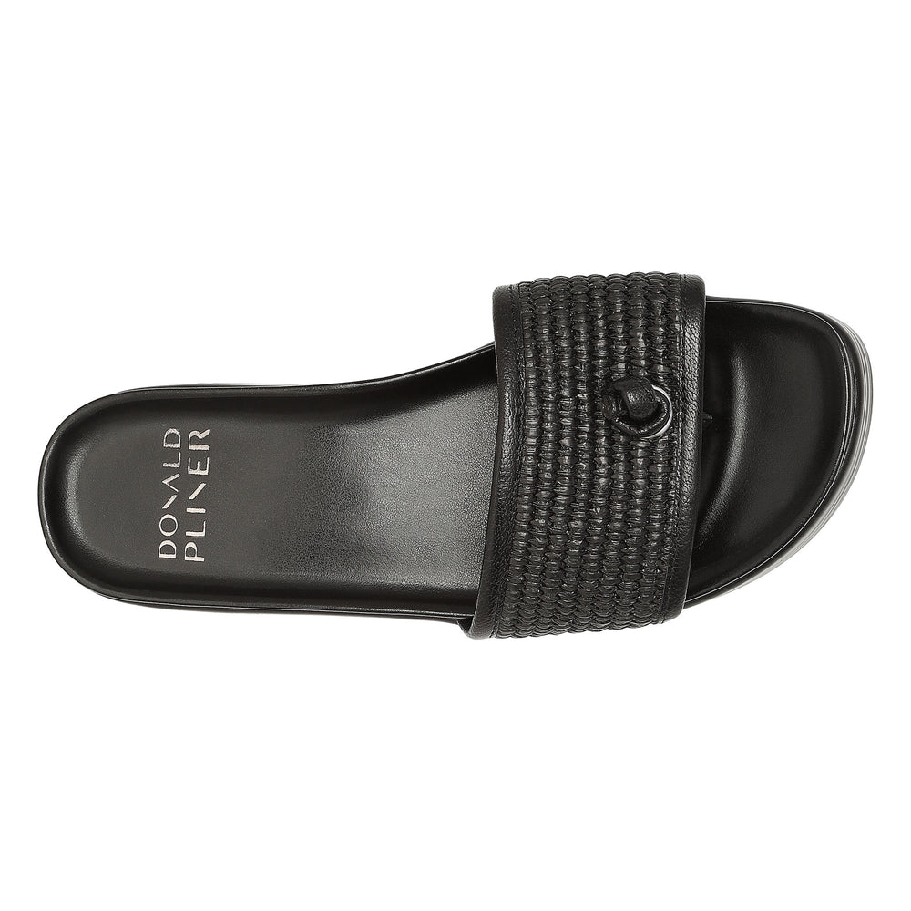 FARRAH Black Raffia - Donald Pliner Casual