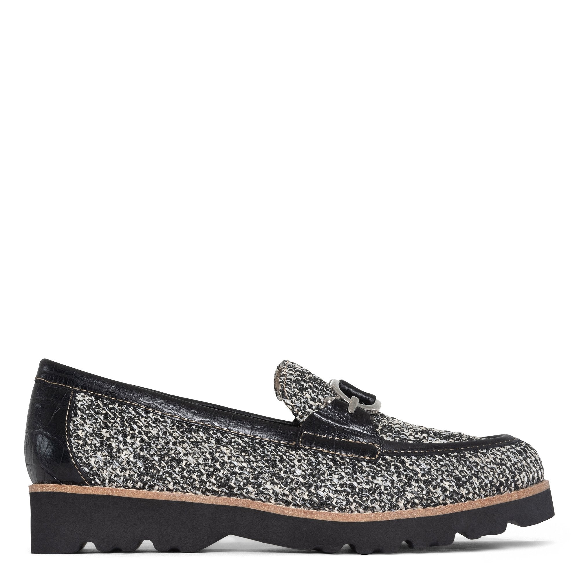 CLIO Black White Raffia - Donald Pliner Casual