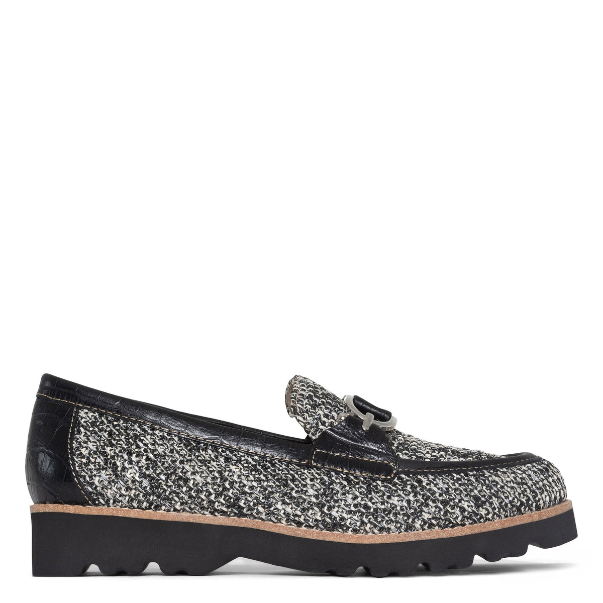 CLIO Black White Raffia - Donald Pliner Casual