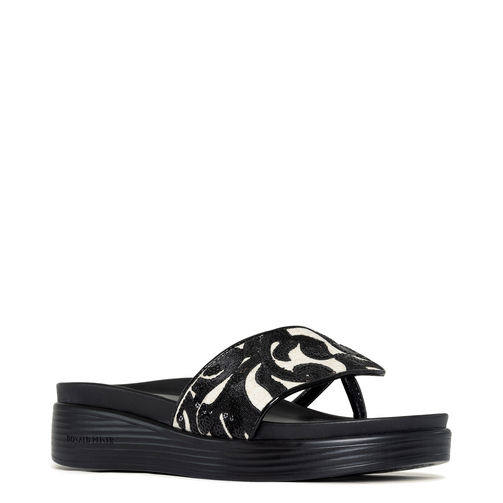 FIFI Natural Black Brocade - Donald Pliner Casual