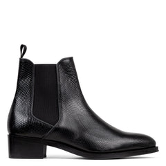 ASHFORD Black Lizard Print Leather - Donald Pliner Boot