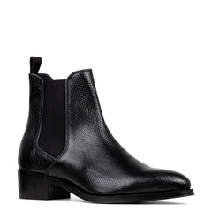 ASHFORD Black Lizard Print Leather - Donald Pliner Boot