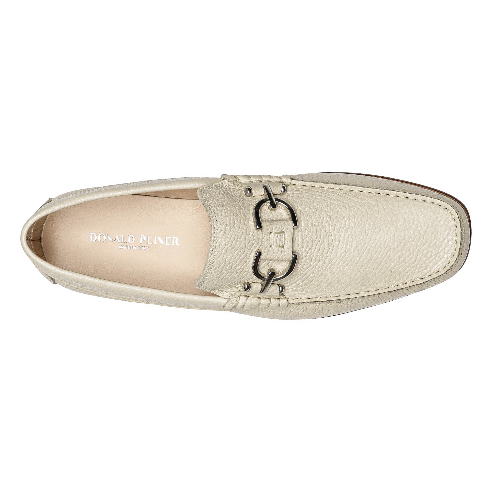 DACIO Off White Pebbled Leather - Donald Pliner Casual