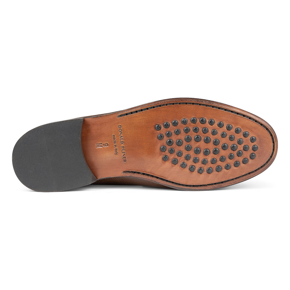 EVANSTON Whiskey Pebbled Calf - Donald Pliner Casual