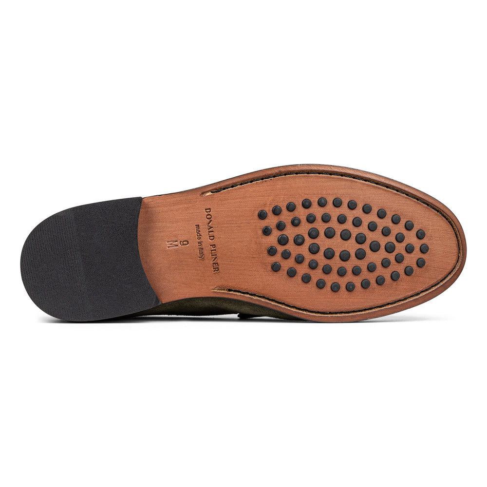 EVANSTON Military Green Suede - Donald Pliner Casual