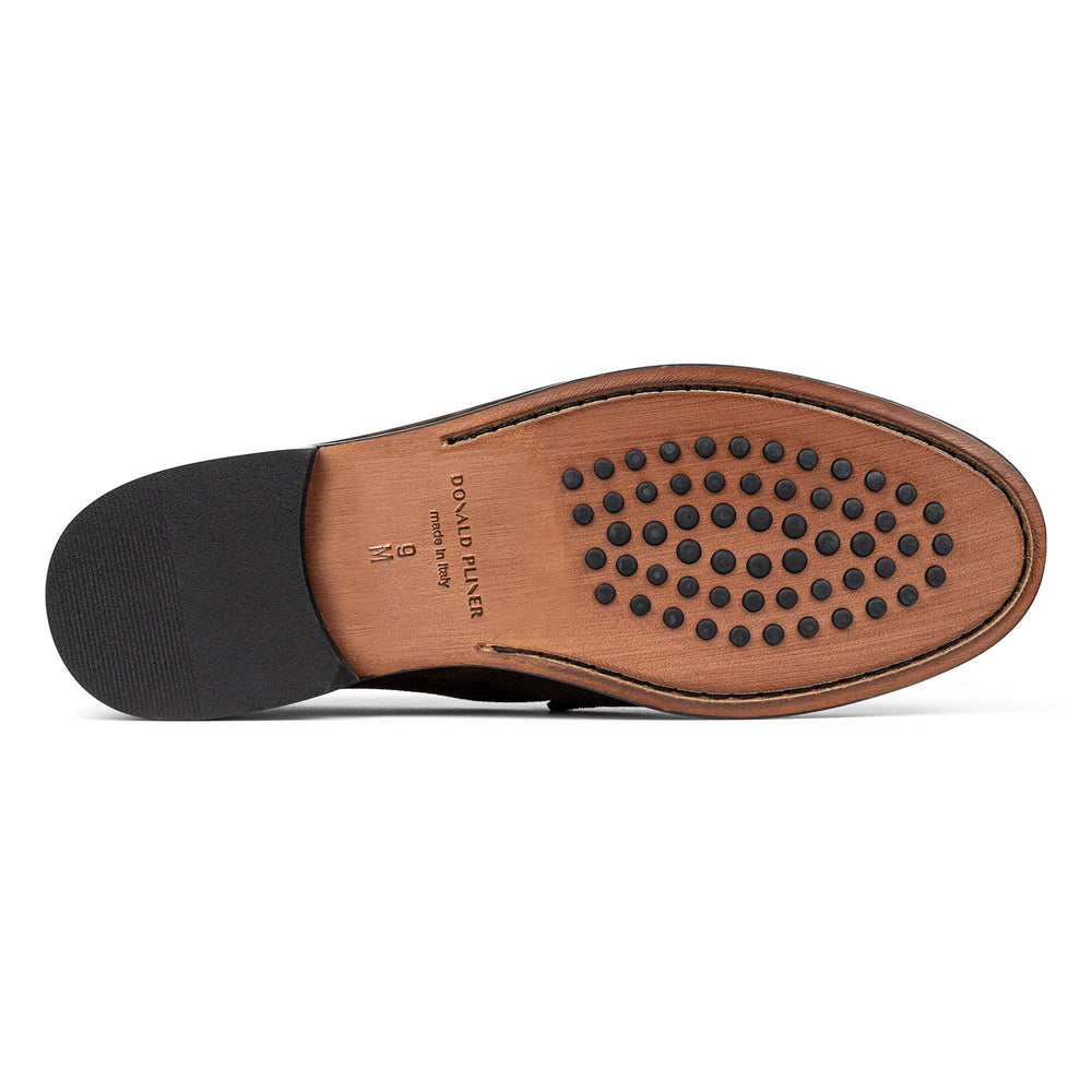 EVANSTON Chocolate Brown Suede - Donald Pliner Casual